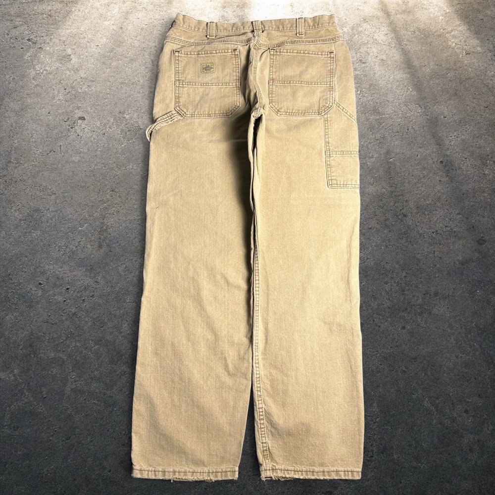 Lee Dungarees Carpenter Pants Tan Khaki Skater Baggy Y2K Workwear 34 x 32
